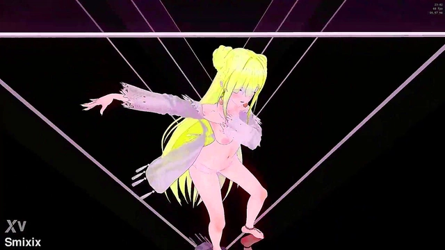 Horny Visual Novel Bet Ends With Grayscale Cutie Getting Fucked Hard!