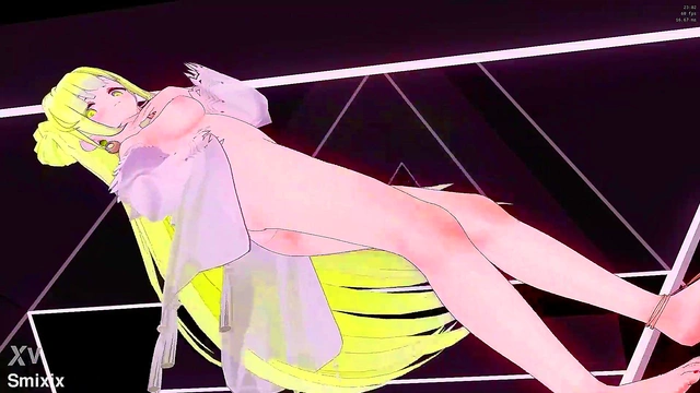 Horny Visual Novel Bet Ends With Grayscale Cutie Getting Fucked Hard!