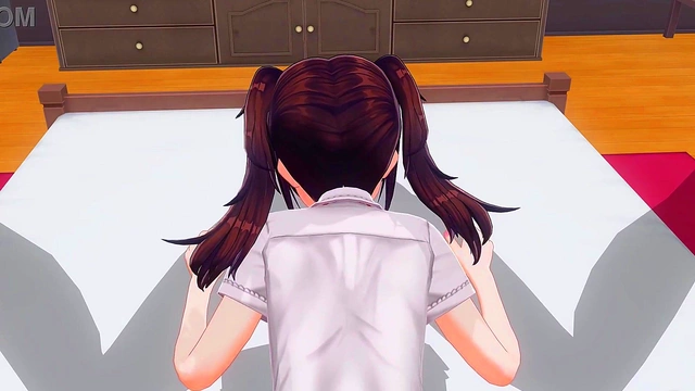 Redhead Futanari Sucks Dick Then Gets Fucked Doggy Style by Big-Tit Succubus Teacher