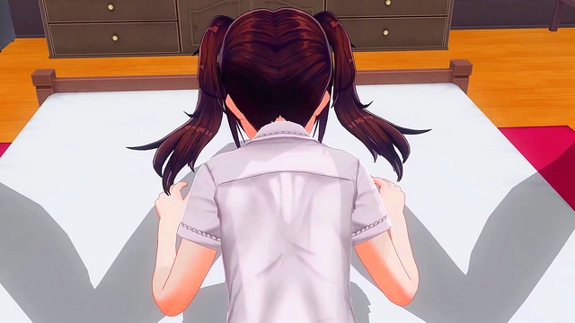 Redhead Futanari Sucks Dick Then Gets Fucked Doggy Style by Big-Tit Succubus Teacher