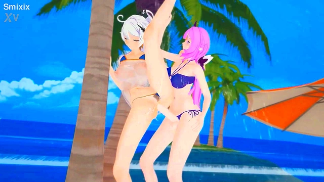 Cute Yoru Gives Standing Doggystyle Blowjob for Mind-blowing From-Behind Action