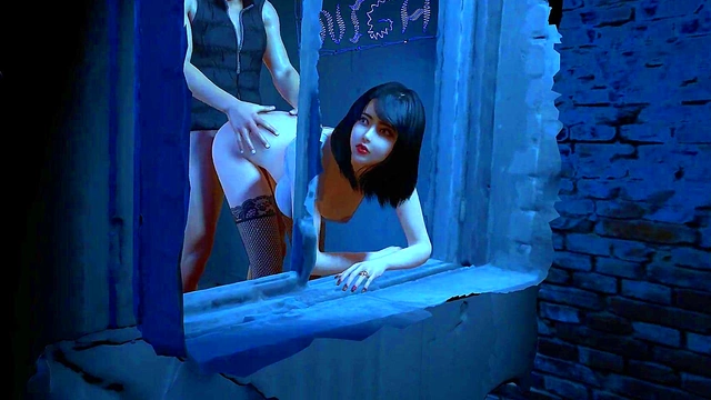 Horny Maid Servant Gives Doggy Style Blowjob Cums All Over Her Boobs