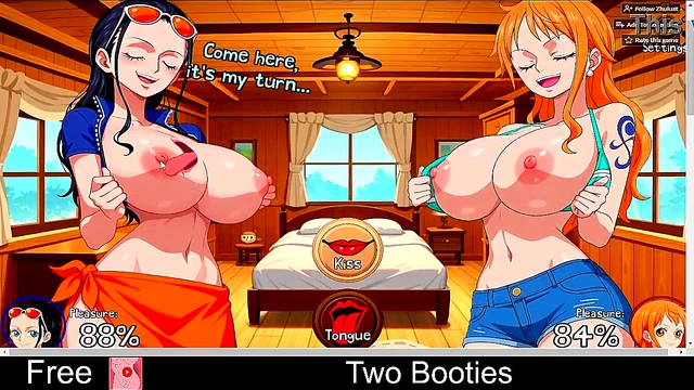 Dark-Green Haired Anime Babe Gets Fucked By Aether for Creampie Orgasmic Adventure