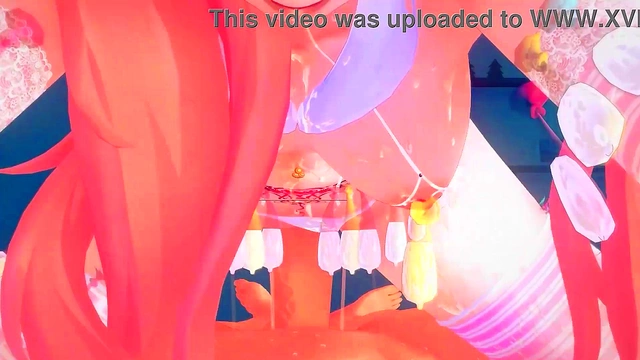 Passionate Anime Lovers' Summer Night Lovemaking With Subtitles