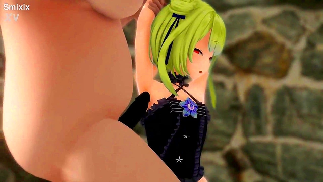 Blonde Futanari Lesbians Enjoy Hardcore Outdoor Sex in Anime Fantasy Setting for Pleasure