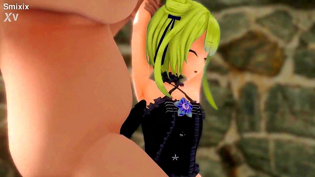 Blonde Futanari Lesbians Enjoy Hardcore Outdoor Sex in Anime Fantasy Setting for Pleasure