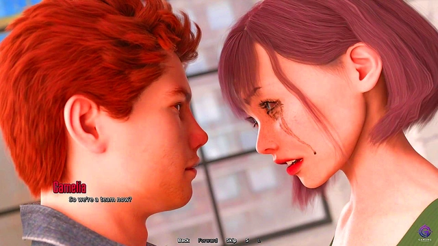 Passionate Love Scenes From Anime Romance Visual Novel Featuring Intense Couples Moments