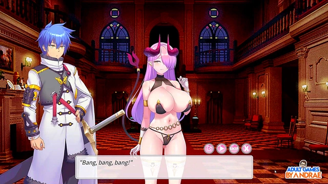 Sexy 3D Anime Stripper cheats in Hot Lingerie for Big Cock Blowjob