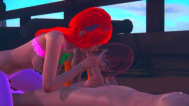 Busty Anime Babe Seduces Nei or for NTR Action in Japanese EroGame Fantasy