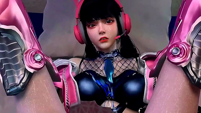 Schoolgirl Bunny Captive Tied Up by Cock in Anime VideoGAME Action Fantasies!