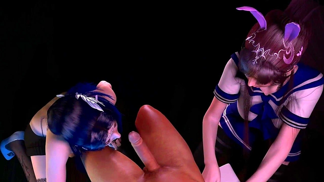 BBC Black Dude Pounds Anime Catgirls from FF XIV for Explosive Cocksucking Orgasms