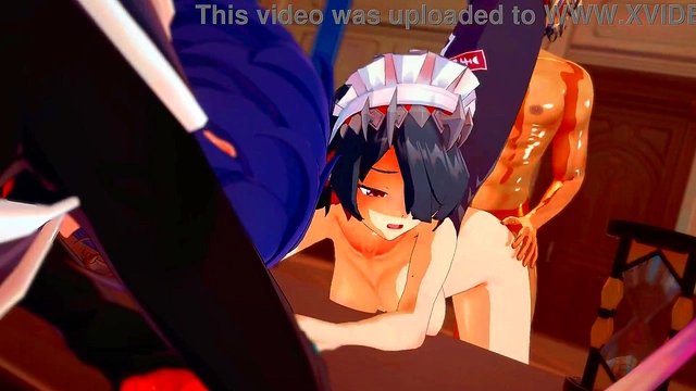 Busty Anime Goddess Shows Off Her Jiggly Tits In Ecchi Game