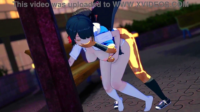 Busty Anime Goddess Shows Off Her Jiggly Tits In Ecchi Game