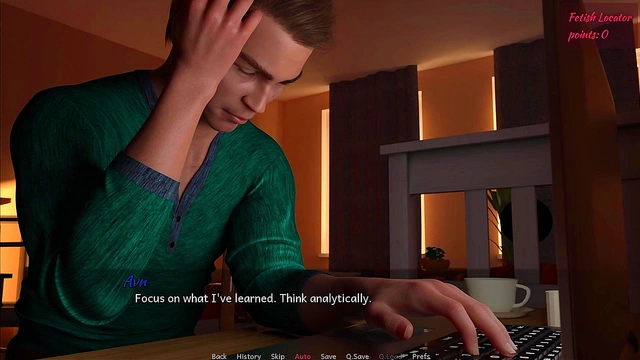 Virtual Waifu Squirts Close-Up While Riding Dildo & Milking Tits