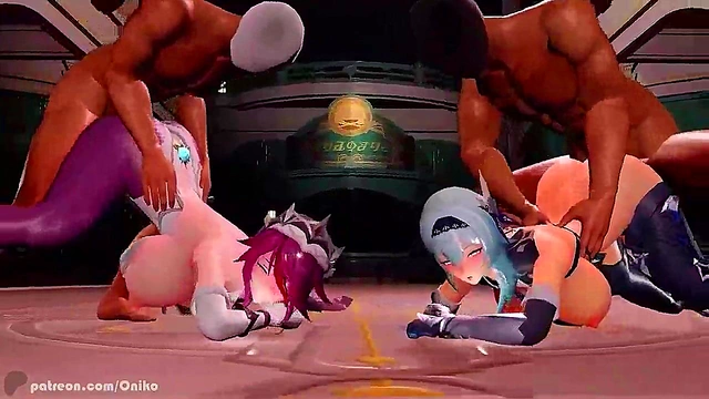 Princess Gets Ahegao Facial And Hot Anime Blowjob Orgasm